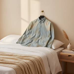 Acne Studios Paint Splatter Denim Shirt Blue