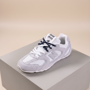 New Balance Miu Miu White Mesh Running Shoes