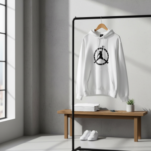 Nike Air Jordan Logo White Pullover Hoodie