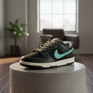 Nike Dunk Low Black Aqua Sneakers