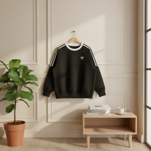 Adidas Originals Black Crewneck Sweatshirt for Men