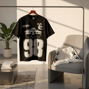 Hellstar Flame Print T Shirt and Shorts Set