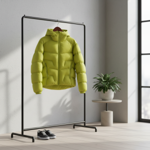 Neon Green Hooded Puffer Winter Jacket