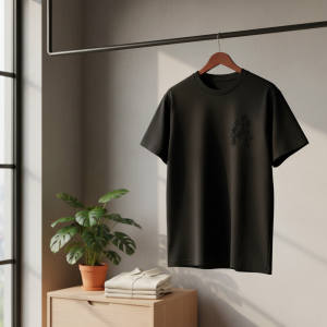 Amiri Black Cross Embroidered Cotton T-Shirt