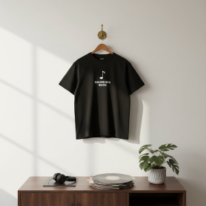 Balenciaga Music Black Graphic Unisex T-Shirt