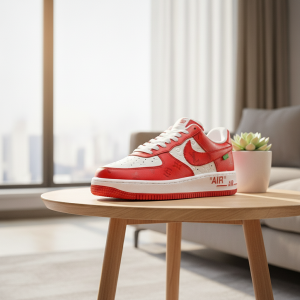 Nike Air Force 1 Red White Casual Sneakers