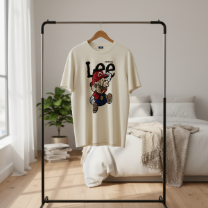 Lee MITOO Cartoon Graphic Print Oversized T-Shirt