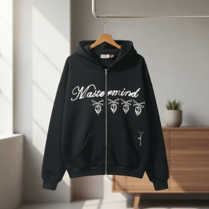Mastermind Black Zip Up Hoodie Sweatshirt