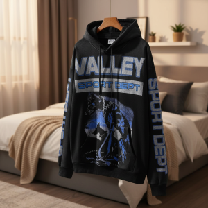 Valley Sport Dept Black Graphic Hoodie