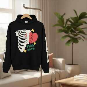 Broken Planet VeNa Cava Skeleton Heart Black Hoodie