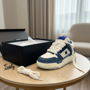 Amiri Denim Blue Low Top Sneakers