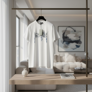 Balenciaga White Logo Print Short Sleeve T-Shirt