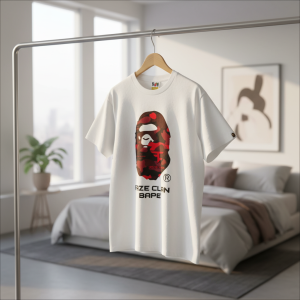 Bape Faze Clan White Camo Graphic T-Shirt