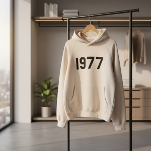 Essentials 1977 Beige Pullover Hoodie Sweater