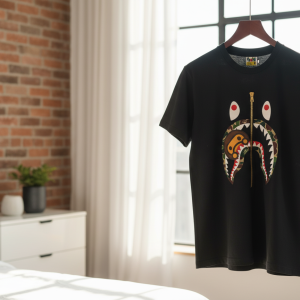 BAPE Shark Camo Ape Head Black T-Shirt