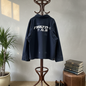 JacketsGrailz Vintage Navy Printed Workwear Jacket