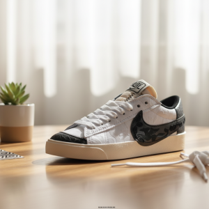 Nike Blazer Low Black White Casual Skate Shoes