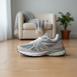 New Balance 990V5 Grey Mesh Running Shoes