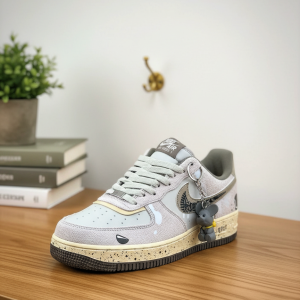 Nike Air Force 1 Gray Beige Casual Sneakers