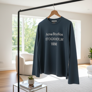 Acne Studios Stockholm 1996 Long Sleeve T-Shirt Navy