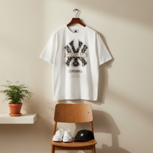 MLB Paisley Print Oversized White T-Shirt