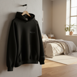 Essentials Fear of God Black Hoodie Pullover
