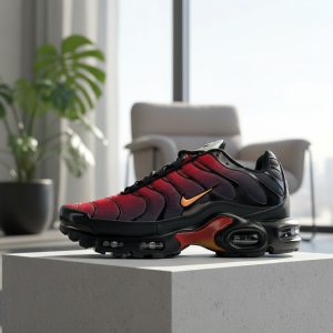 Nike Air Max Plus Black Red Running Shoes