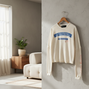 Paly Hollywood Graphic Long Sleeve Crop Top Shirt