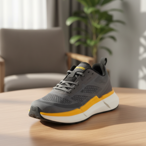 Ecco Biom Grey Yellow Running Sneakers for Men 40-46