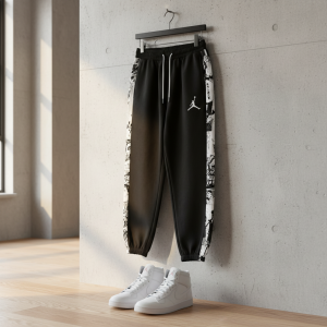 Nike Air Jordan Black Graphic Jogger Pants