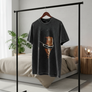 Saint Michael Utopia Graphic Washed Black T-Shirt