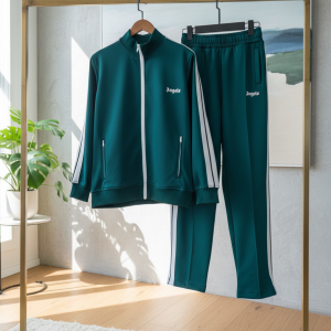 Palm Angels Green Track Jacket and Pants Set