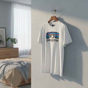 Patagonia Logo Mountain White T-Shirt