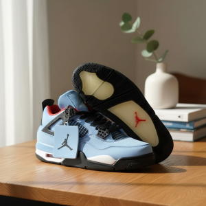 Nike Air Jordan 4 Retro Blue Black Sneakers