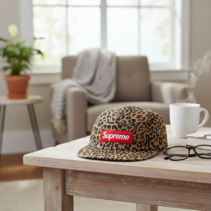 Supreme Leopard Print Unisex Casual Cap
