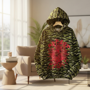 Sp5der Green Camo Pullover Hoodie