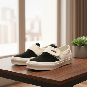 Vans Slip-On Black White Canvas Skate Shoes