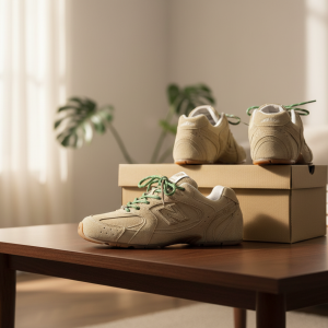 New Balance Beige Suede Casual Sneakers