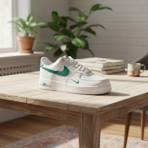 Nike Air Force 1 White Green Sneakers