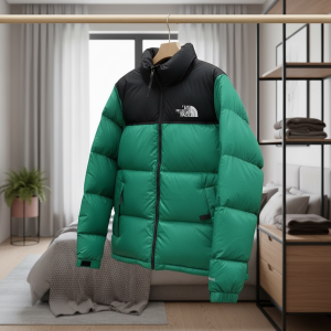The North Face Green Black Winter Puffer Jacket