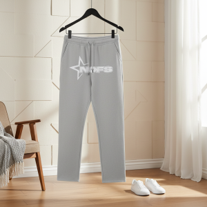 NOPS Star Logo Gray Jogger Sweatpants