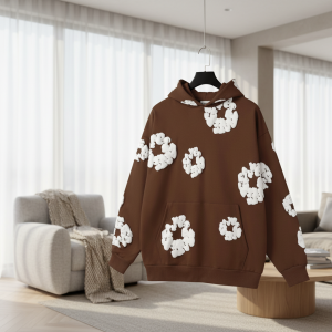 Denim Tears Brown Flower Print Pullover Hoodie