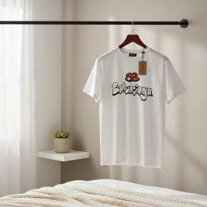Balenciaga BB Logo White Cotton T-Shirt