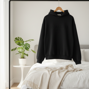 Fear of God Essentials Black Pullover Hoodie