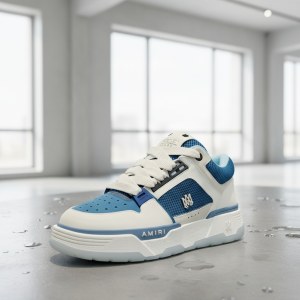 Amiri Skel Top Blue White Leather Sneakers