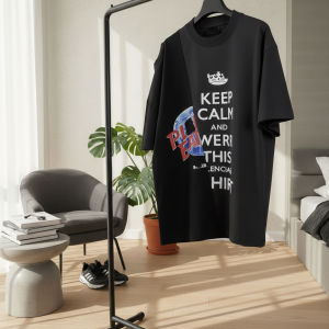 Balenciaga Graphic Print Black Cotton T-Shirt