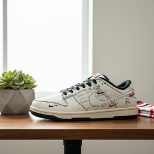 Nike Dunk Low Supreme White Black Sneakers