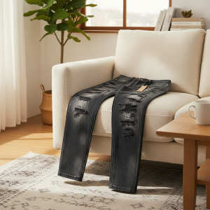 Ksubi Distressed Black Denim Jeans for Men