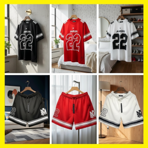 Amiri 22 Jersey T-Shirt and Shorts Set