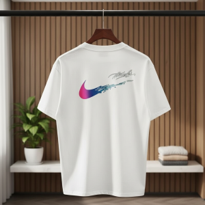 Nike Gradient Logo White Casual T-Shirt